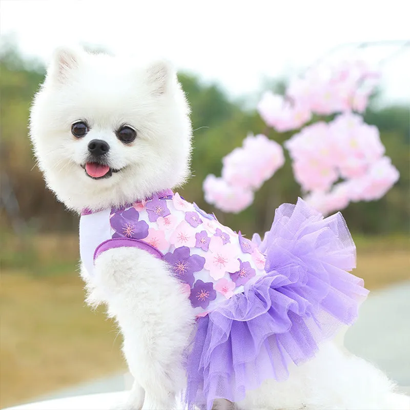 Peach Blossom Pet Veil Skirt