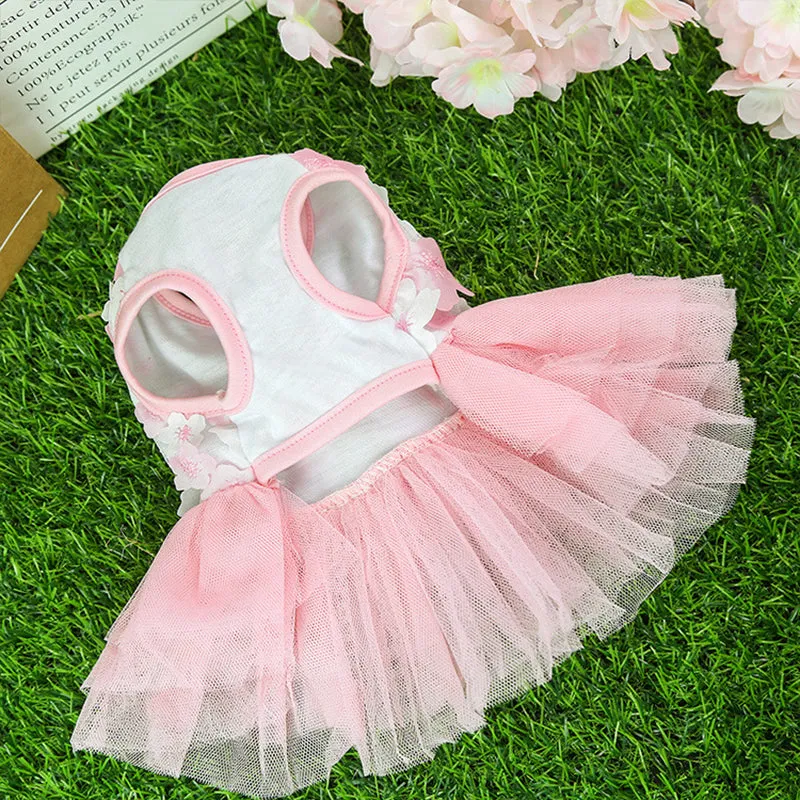 Peach Blossom Pet Veil Skirt