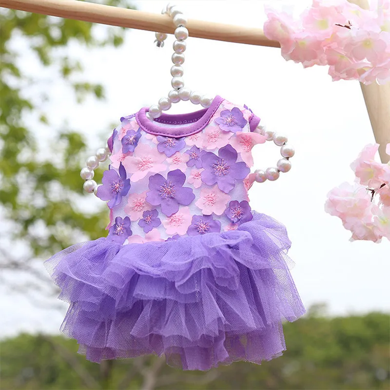 Peach Blossom Pet Veil Skirt