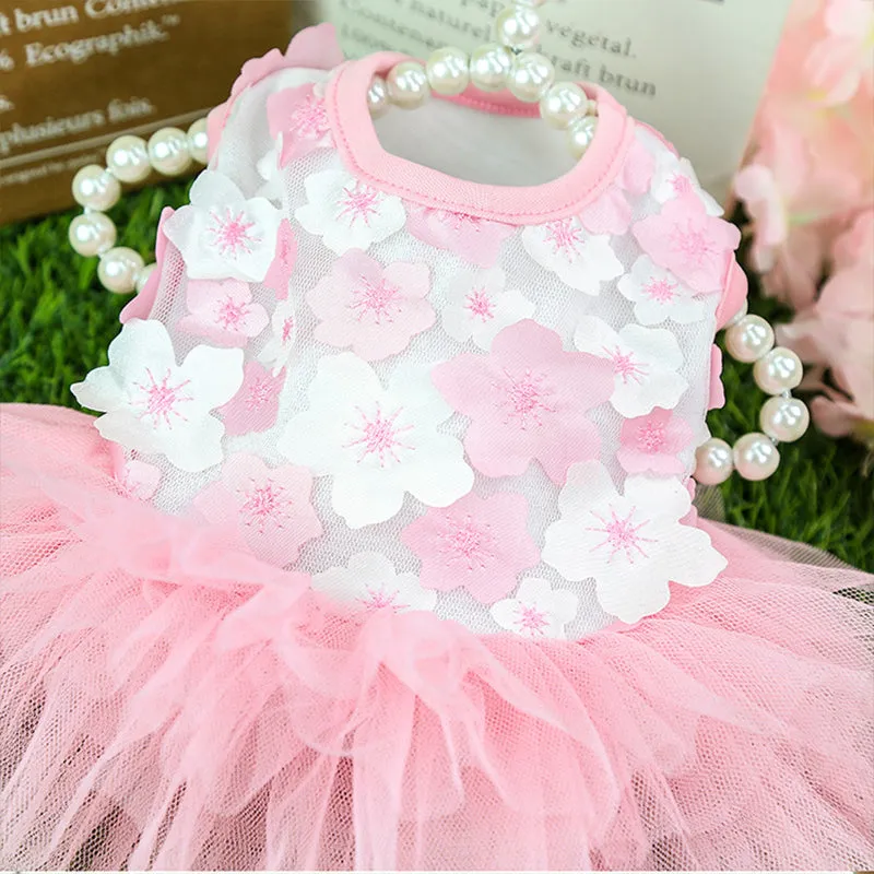 Peach Blossom Pet Veil Skirt