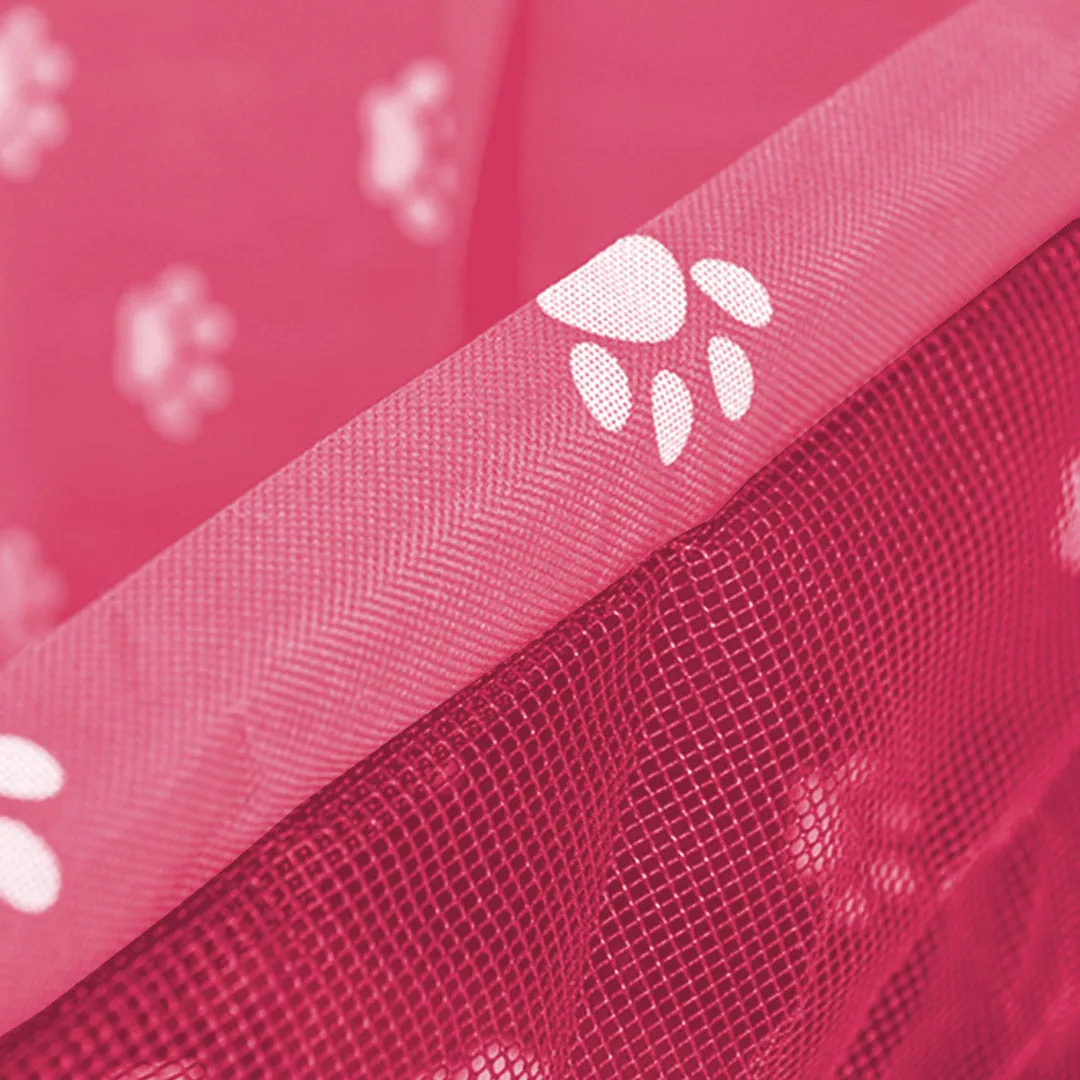 Pet Booster Car Seat Premium Waterproof Breathable Mesh Safety Travel Portable Dog Carrier Bag - Pink