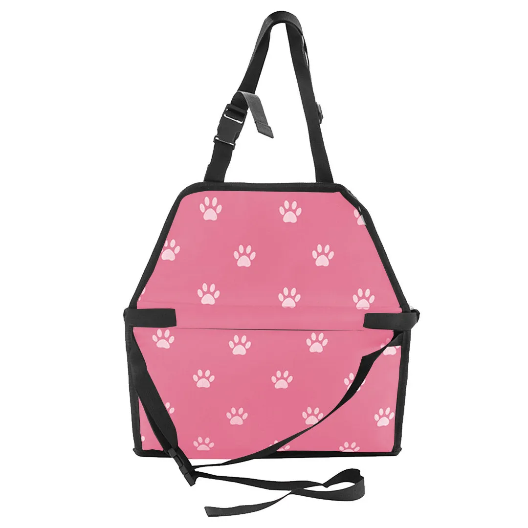 Pet Booster Car Seat Premium Waterproof Breathable Mesh Safety Travel Portable Dog Carrier Bag - Pink