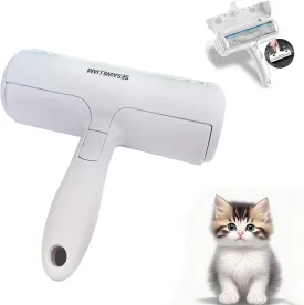 Pet Hair Remover - Easy to Use Pet Hair Removal Tool - Pet Hair Remover and Reusable Lint Roller-Cat and Dog Hair Remover for Couch- Portable, Multi-Effortlessly Remove Pet Fur from Your Home!White