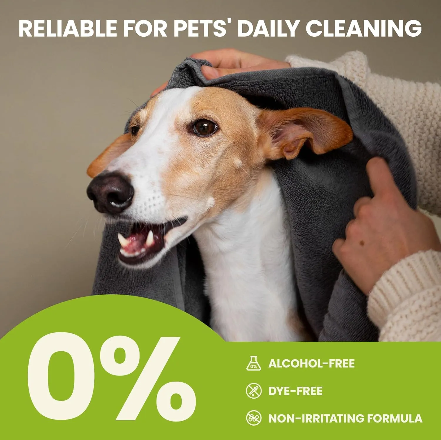 Pet Wipes for Dogs & Cats, Hypoallergenic Dog Eye Wipes Cleaner, Natural Cleaning Grooming Pet Wipes Gently Remove Stain (Ear Wipes 50 PCS, Aloe Scent)