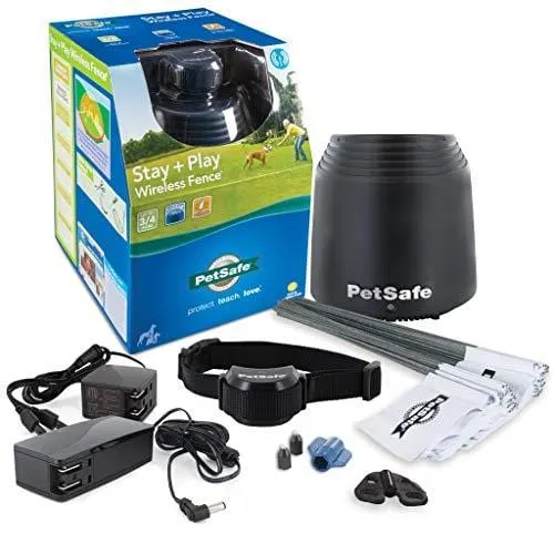 PetSafe Stay & Play Dog and Cat Wireless Fence – Above Ground Electric Pet Fence