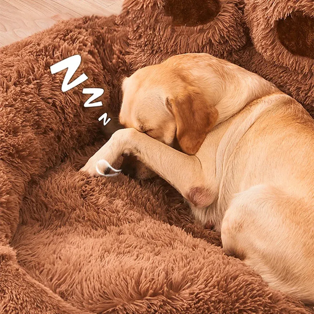 Plush Bear Paw Pet Dog Sofa Beds for Ultimate Comfort!