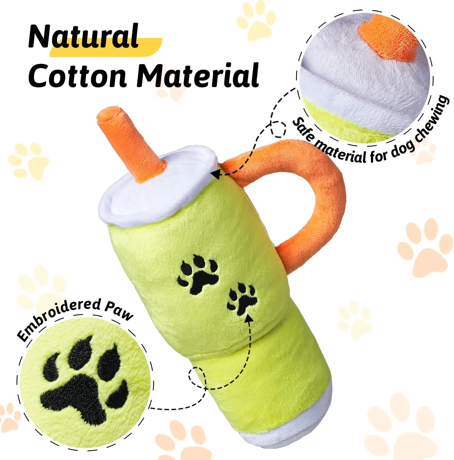 Plush Dog Toys for Aggressive Chewers, Stuffed Dog Toy, Cute Squeaky Dog Toys for Small Dogs, Soft Pet Toys for Puppy Teething, Interactive Dog Chew Toys for Medium Dogs