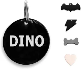 Premium 316 Surgical Grade Stainless Steel Personalized Dog & Cat ID Tags - Fun Shapes for Sporty Outdoor Pets - Custom Engraved Name & Info for Collar Accessories & Pet Necklaces Round