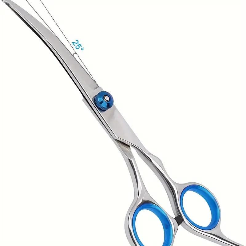 Premium Stainless Steel Grooming Scissors Set for Pet with Safety Round Tip