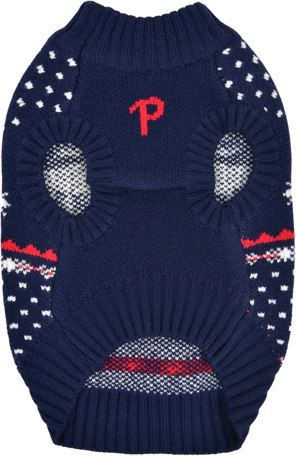 Puppia Dyani Dog Knit Sweater Winter Season for Small and Medium Dogs, Navy, Medium