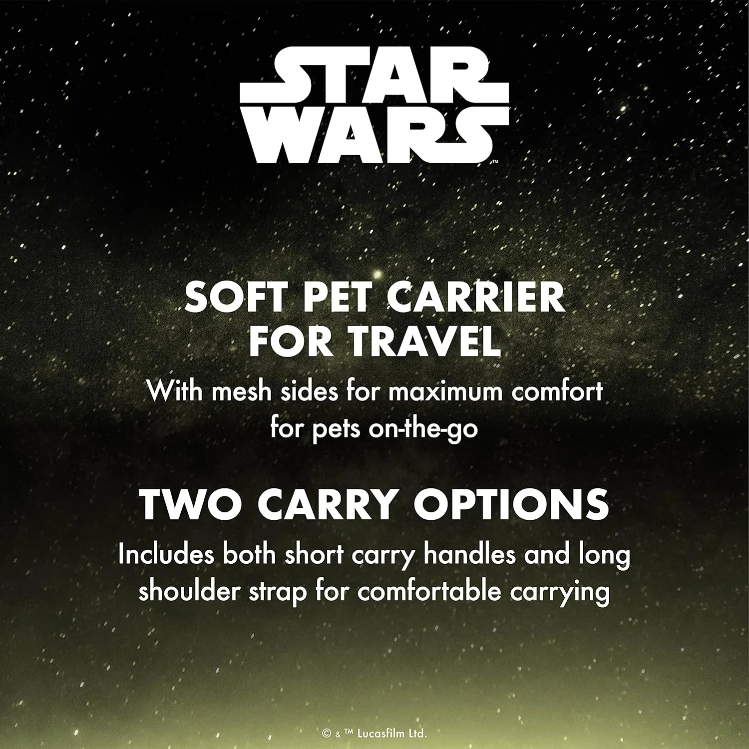 Star Wars for Pets The Mandalorian Soft Pet Carrier Wherever I go, he goes Gray & Brown | for Pets 15 x 9 x 9 Dog Travel Bag| Luggage Carrier for Dogs, Fits Under Plane Seat (FF19733)
