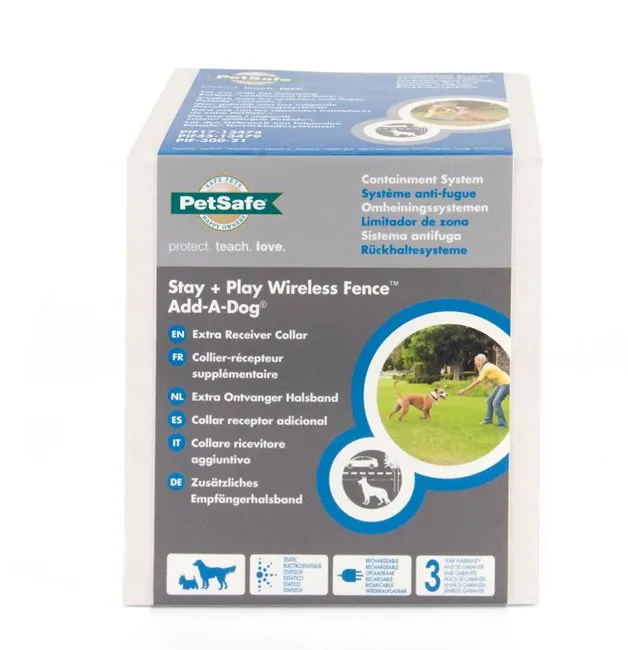 Stay   Play Wireless Fence Add-A-Dog Extra Receiver Collar