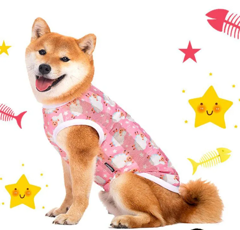 Summer Medium Large Dog Puppy Dog Vest Sunscreen Clothes