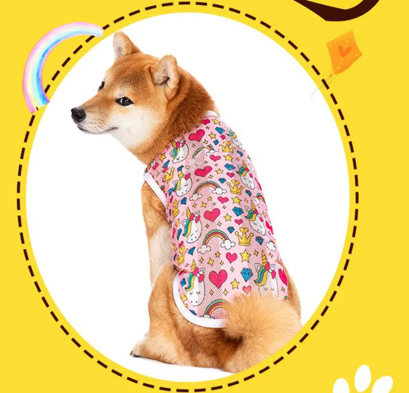 Summer Medium Large Dog Puppy Dog Vest Sunscreen Clothes