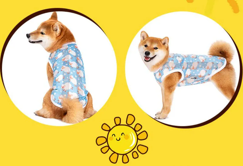 Summer Medium Large Dog Puppy Dog Vest Sunscreen Clothes