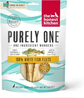 The Honest Kitchen 100% White Fish Filets Dog Treats, 3 oz (Wishes)
