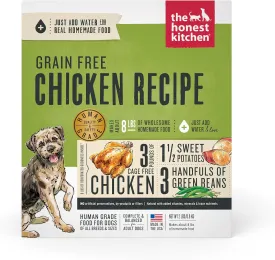 The Honest Kitchen Human Grade Dehydrated Grain Free Dog Food  Complete Meal or Dog Food Topper  Chicken 2 lb (makes 8 lbs)