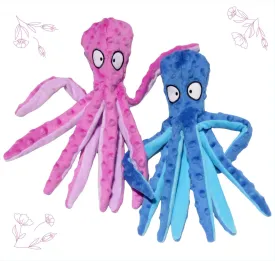 Think Pets Crinkle Squeaky Plush Octopus Toys for Playing & Training Purposes. Entertain Your Dog/Cat with These Plushie Stuffing-Free Interactive Toys, a Perfect Blend of Fun & Functionality