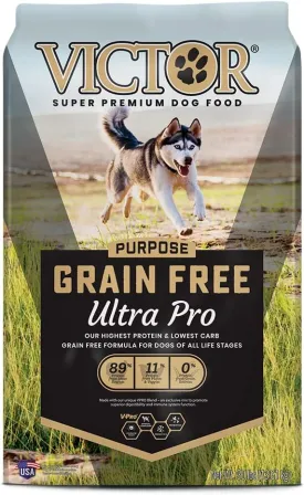 VICTOR Super Premium Dog Food  Grain Free Ultra Pro Kibble  High Protein, Low Carb for Active Dogs  42% Protein Kibble for Sporting Dogs of All Breeds & Sizes, 30 lb