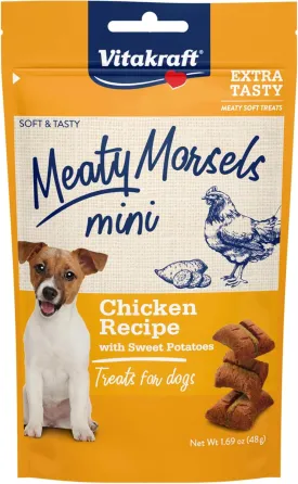 Vitakraft Meaty Morsels Mini Treats for Dogs - Chicken with Sweet Potatoes - Super Soft Dog Treats for Training - Two Layers of Gently Oven-Baked Meaty Goodness