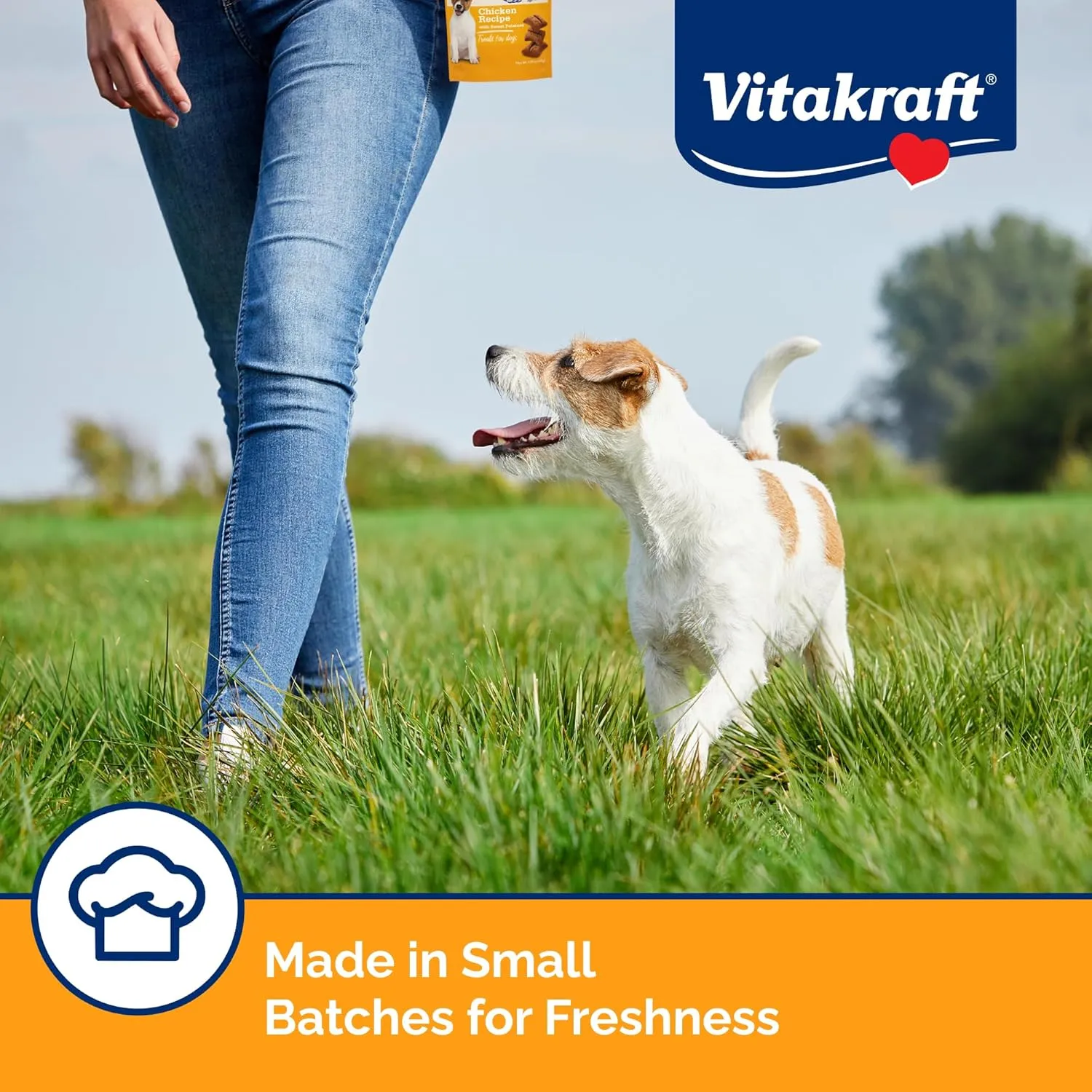 Vitakraft Meaty Morsels Mini Treats for Dogs - Chicken with Sweet Potatoes - Super Soft Dog Treats for Training - Two Layers of Gently Oven-Baked Meaty Goodness
