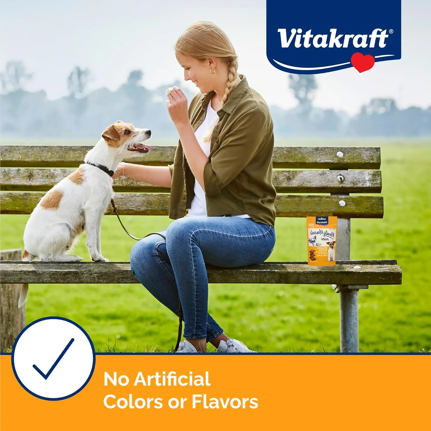 Vitakraft Meaty Morsels Mini Treats for Dogs - Chicken with Sweet Potatoes - Super Soft Dog Treats for Training - Two Layers of Gently Oven-Baked Meaty Goodness