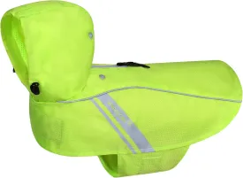VIVAGLORY Dog Raincoat for Medium Dogs, Easy on & Off Pet Rain Clothes, Reflective Lightweight Breathable Dogs Safety Vest Jackets for Adventures, Walking, Hunting, Bright Yellow
