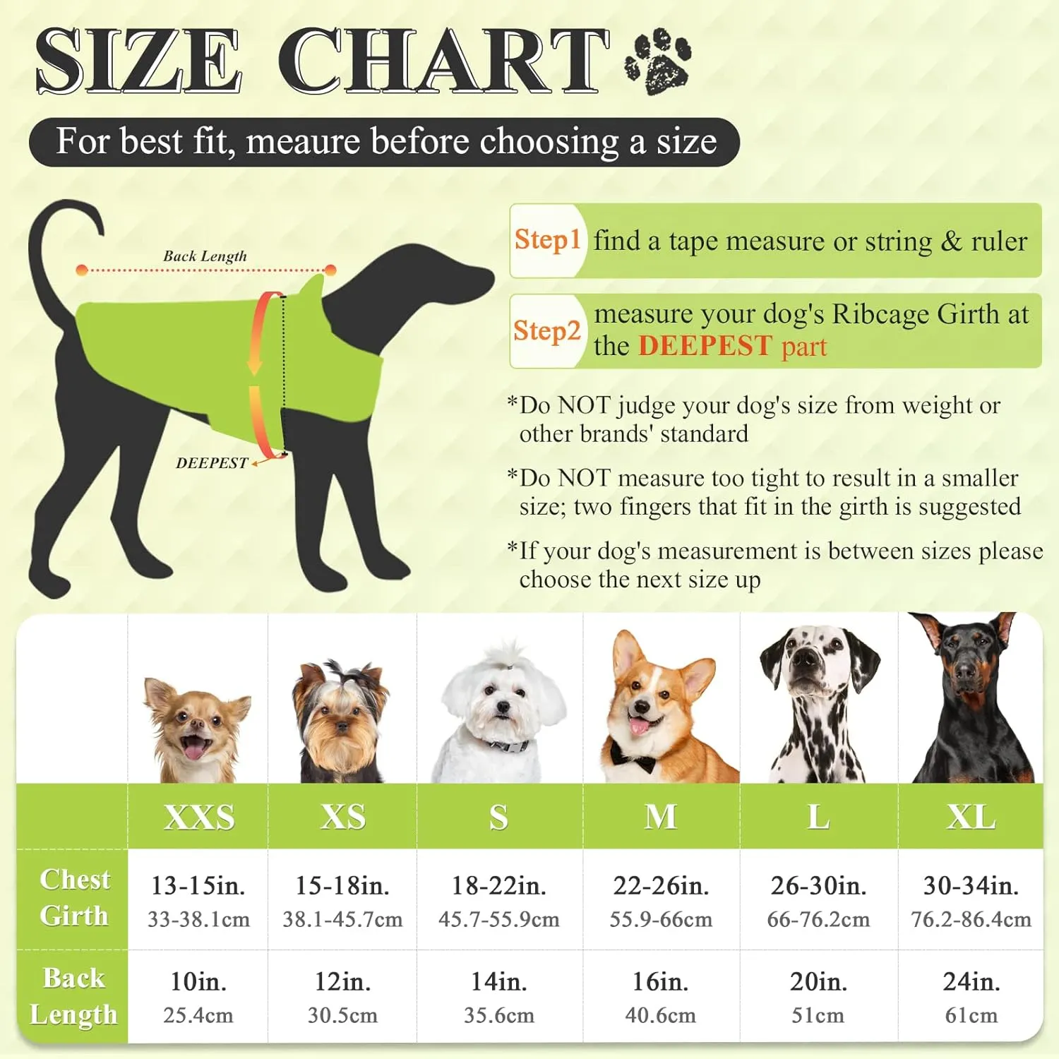 VIVAGLORY Dog Raincoat for Medium Dogs, Easy on & Off Pet Rain Clothes, Reflective Lightweight Breathable Dogs Safety Vest Jackets for Adventures, Walking, Hunting, Bright Yellow