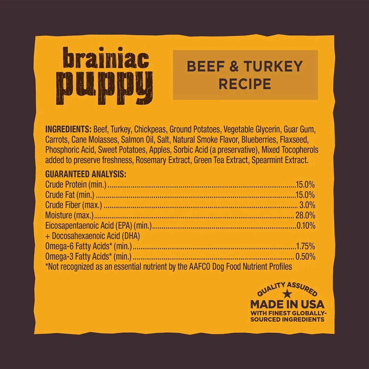 Wellness CORE Puppy Treats, Natural, Training Treat, Grain Free, Brainiac Beef & Turkey (6 Ounce Bag)