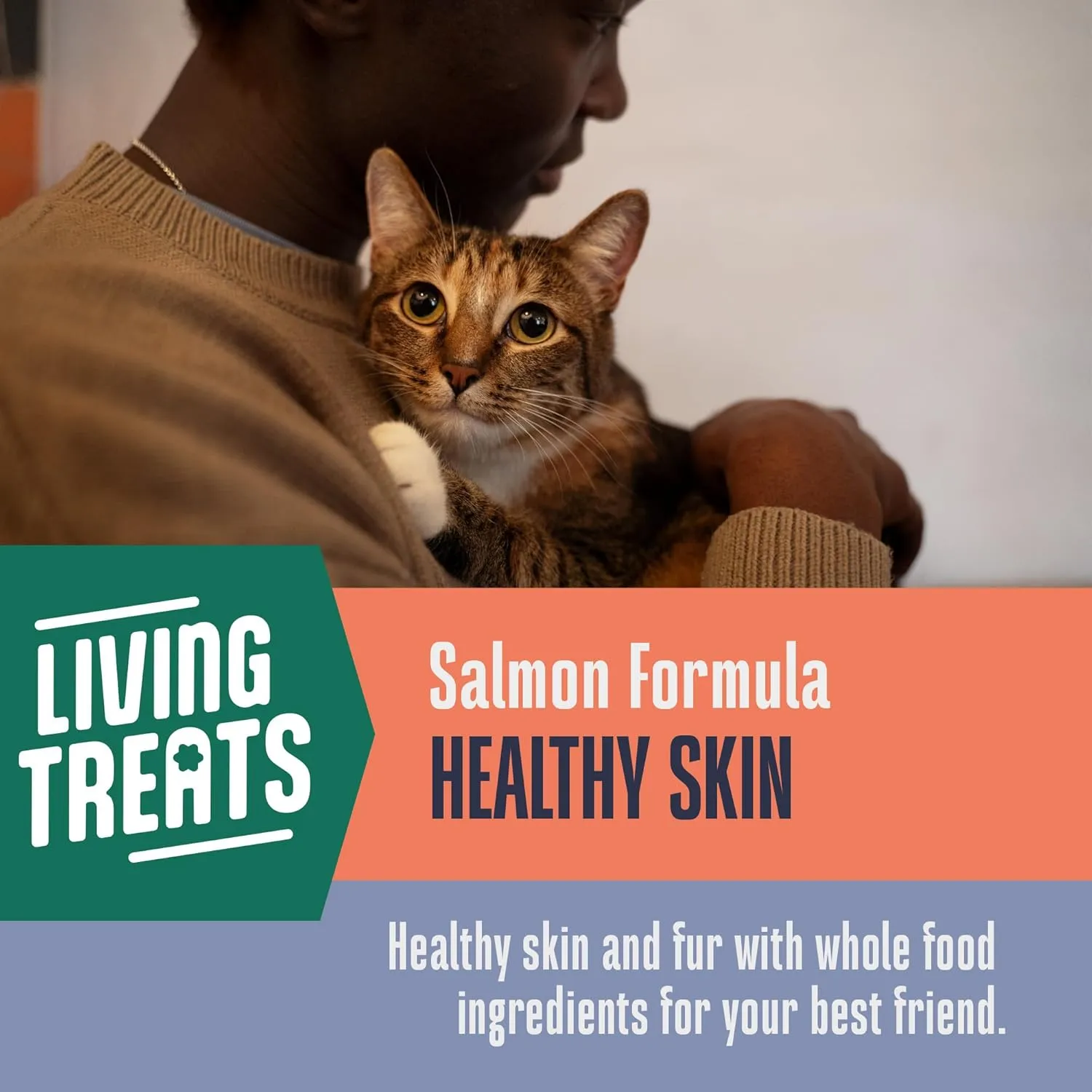 Whole Life Cat Living Treats for Cats  Human Grade Probiotics for Allergy & Itchy Skin Relief, Natural Digestive Support, Healthy Cat Snacks for Felines - Salmon & Yogurt, 1 oz (Pack of 1)