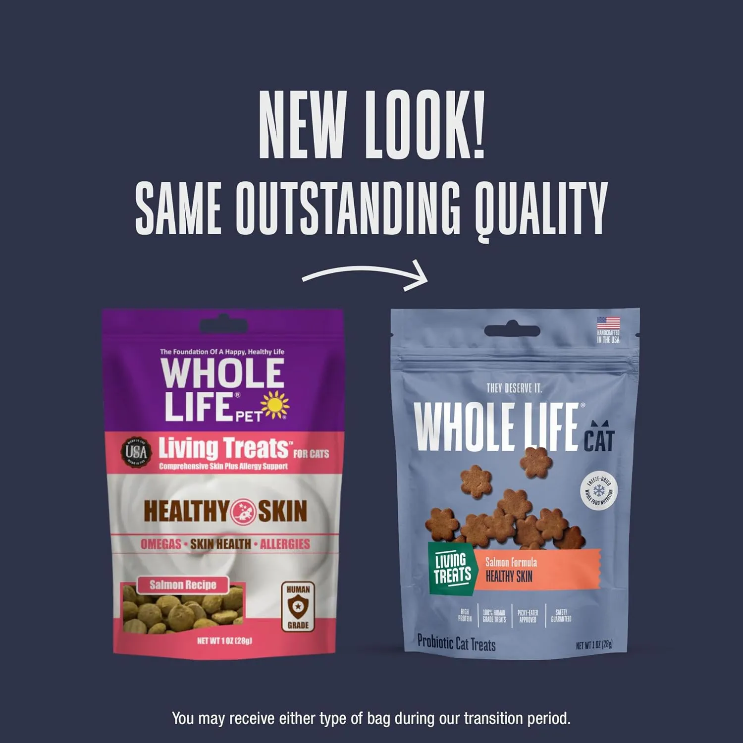 Whole Life Cat Living Treats for Cats  Human Grade Probiotics for Allergy & Itchy Skin Relief, Natural Digestive Support, Healthy Cat Snacks for Felines - Salmon & Yogurt, 1 oz (Pack of 1)