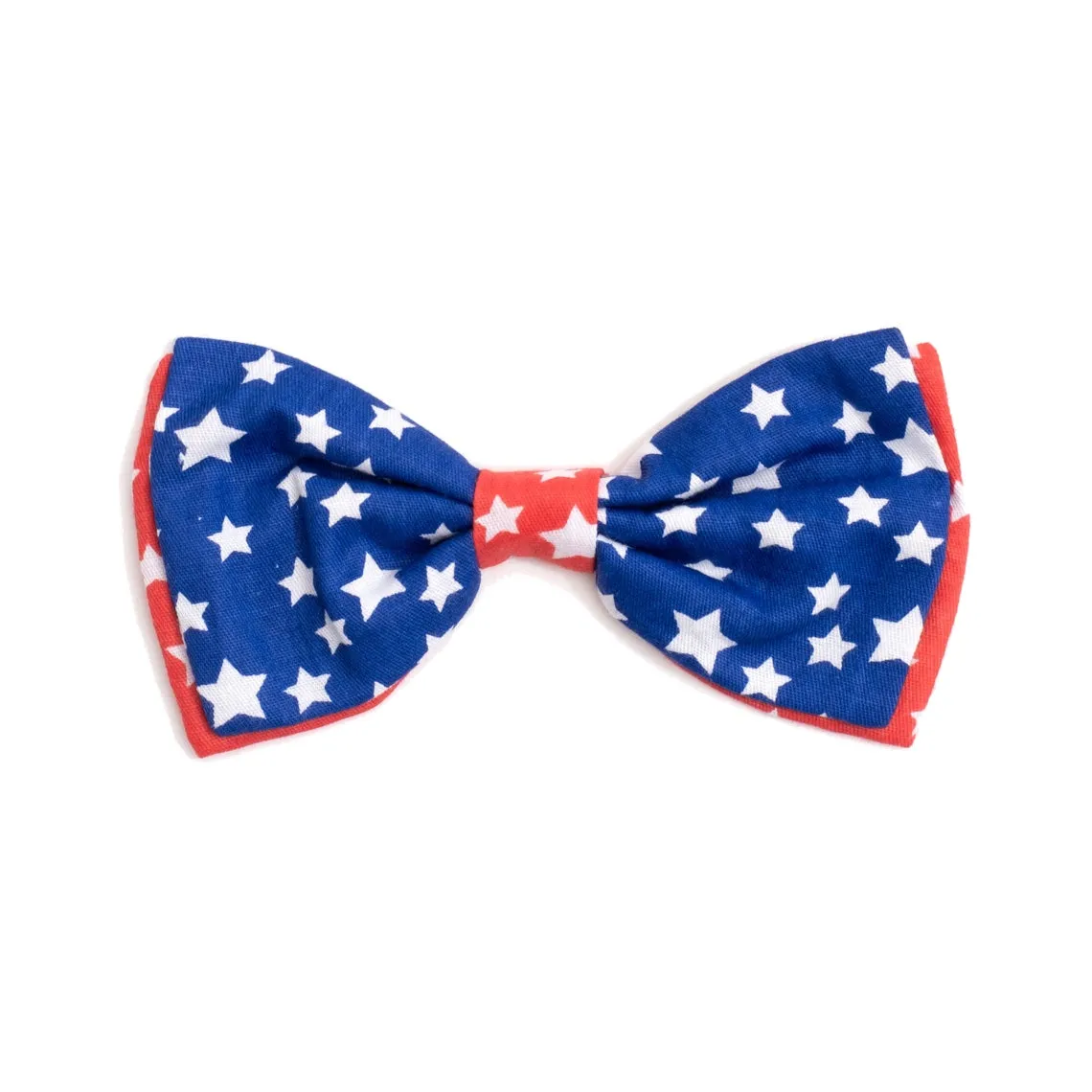 Worthy Dog Red White & Blue Stars Bow Tie