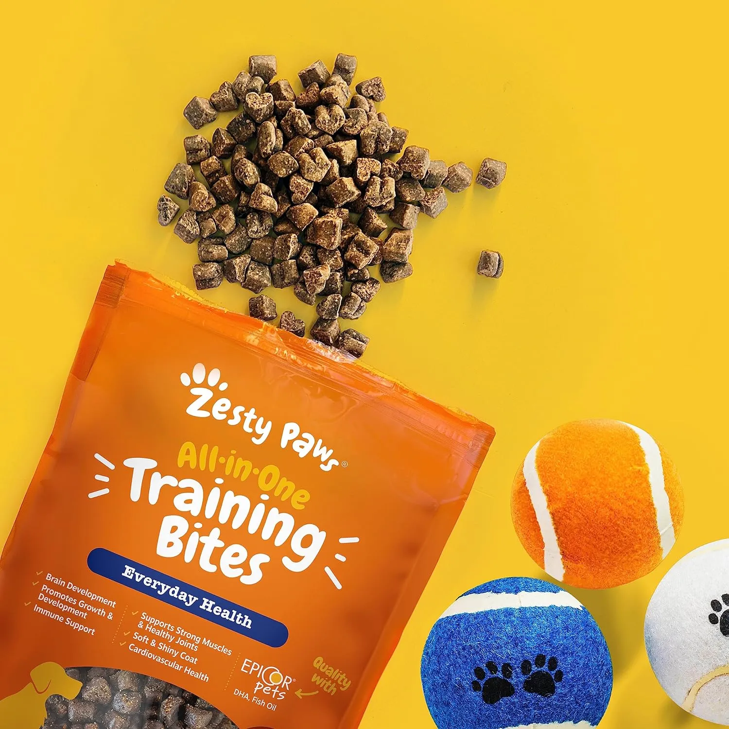 Zesty Paws Training Treats for Dogs & Puppies - Healthy Dog Treats for Hip, Joint & Muscle Health - Puppy Training Treats - for All Breeds and Ages - Dog Treats for Training - PB Flavor - 12oz