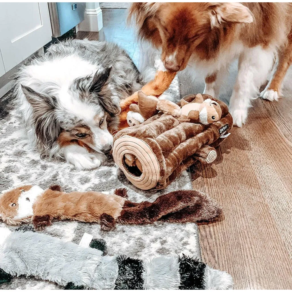 Zippy Paws Burrow Chipmunks 'n Log - Interactive Log Toy for Dogs